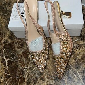 Amazon | Shoes | Nib Sexy Pointed Nude Shallow Mouth Rhinestone Low